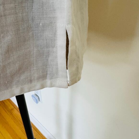 Cleopatra White Linen Embroidered Ivy Cropped Pants & Tank Top & Blause Size XL - Picture 12 of 16